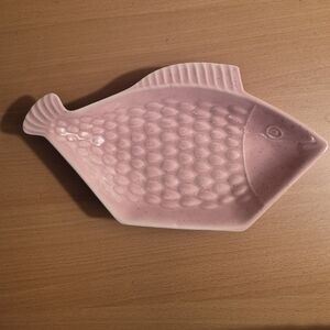 Mid Century pottery fish dish
